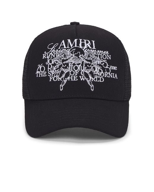 Amiri Black Cherub Trucker Hat for men