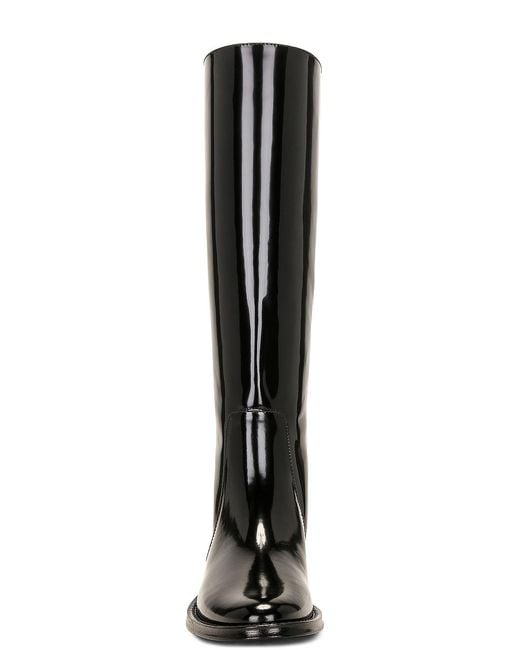 Saint Laurent Black Hunt Leather Boot
