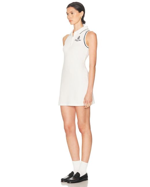 Sporty & Rich White Vendome Pique Polo Dress