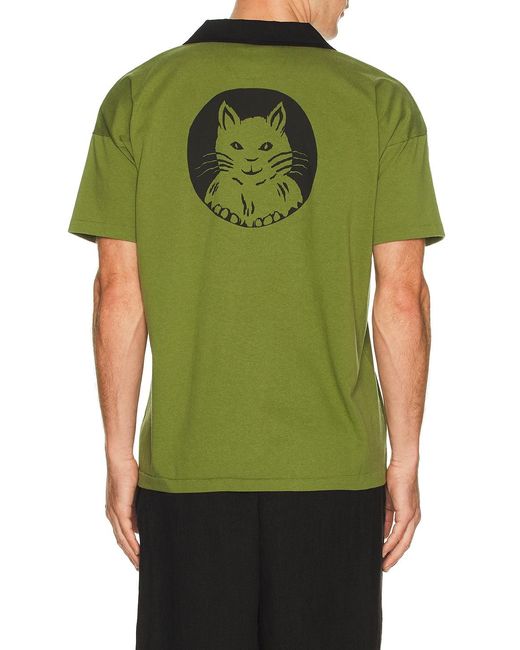 Bode Green Cat Polo for men