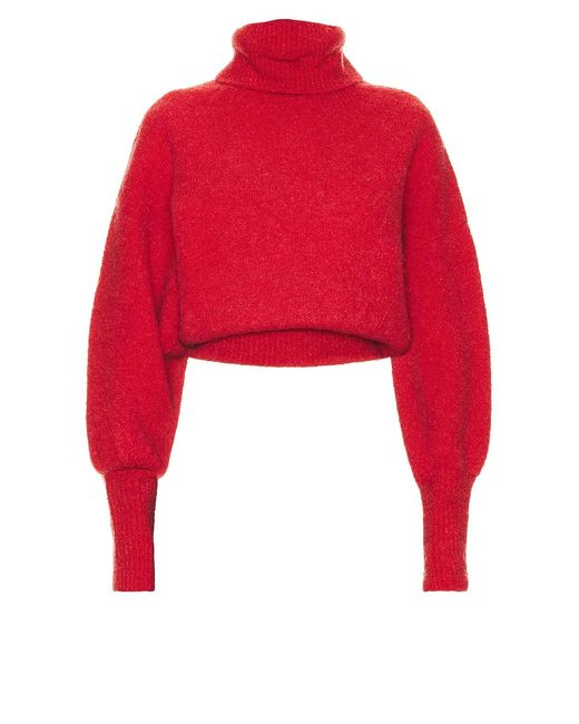 GRLFRND Red Elya Turtleneck Sweater