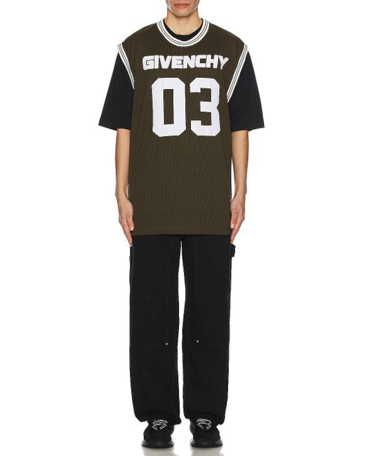 Givenchy Green Double Layer Tee for men