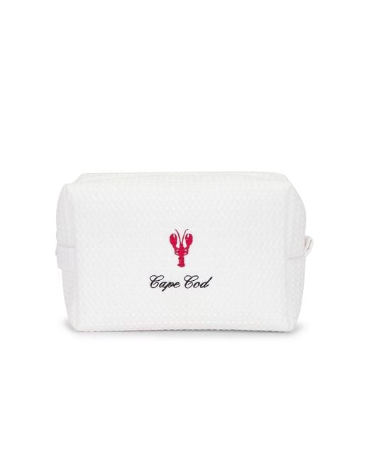 Abode White Cape Cod Waffle Pouch