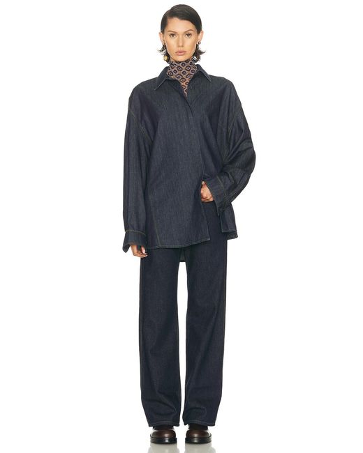Dries Van Noten Blue Peyton Pants