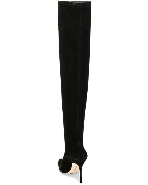 Manolo Blahnik Black Pascalarehi 105 Suede Boot