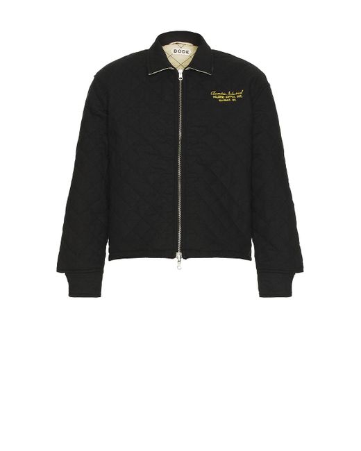 Bode Black Bloomstein Quilted Reversible Jacket for men
