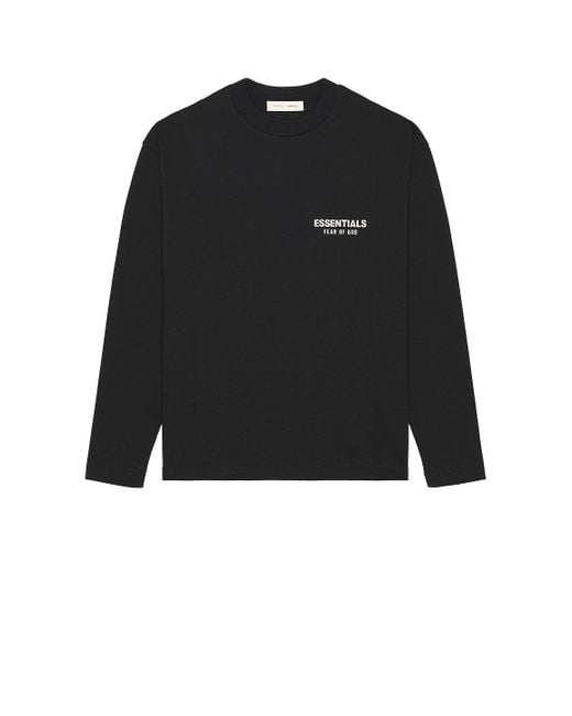 Fear Of God Black Classic Fit Long Sleeve Tee for men