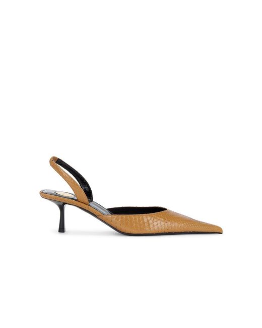 Saint Laurent White Misty Python Slingback Pump
