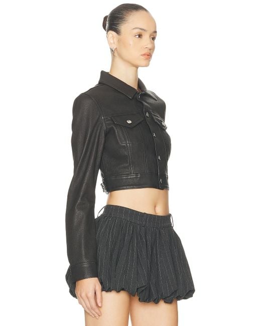 Alexander Wang Black Shrunken Trucker Jacket