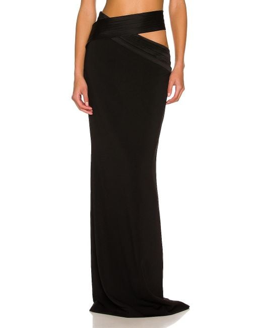 Monot Black Cutout Maxi Skirt