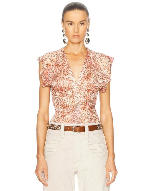 Isabel Marant Pink Lonea Top