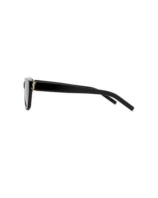 Saint Laurent Black Rectangular Sunglasses