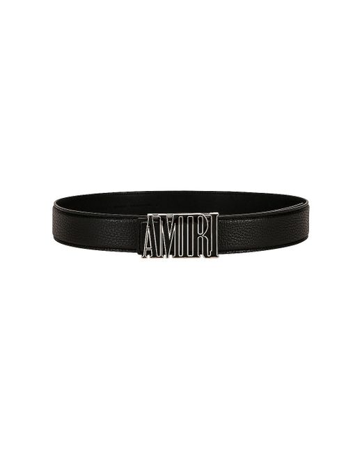 Amiri Leather 4cm Enamel Core Belt in Black for Men | Lyst