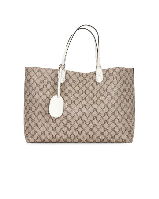 Gucci Natural Gg Supreme Tote Bag