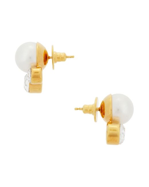 Dries Van Noten Metallic Handmade Shell Paste Small Earrings