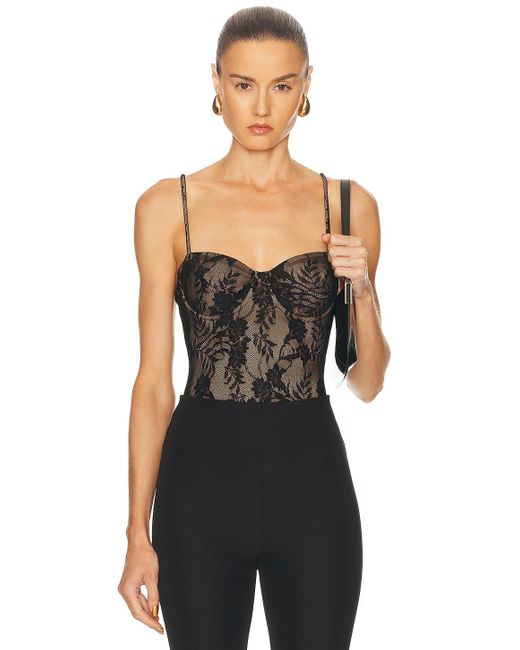Norma Kamali Black Underwire Mio Bodysuit