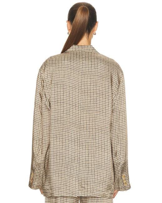 Acne Natural Junida Check Fluid Blazer