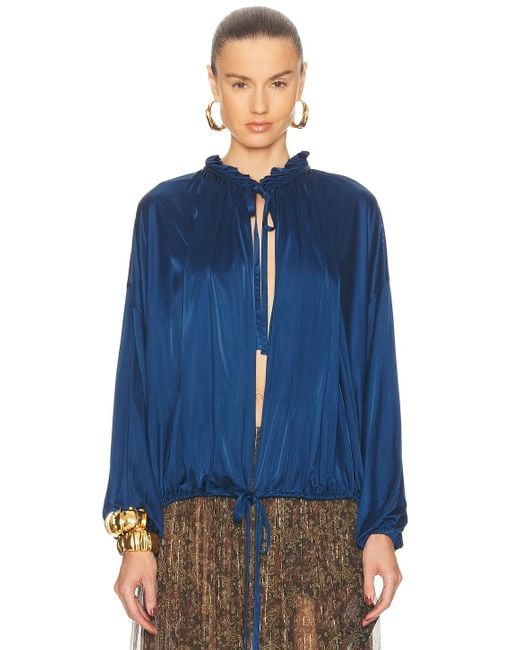 Saint Laurent Blue Blouse