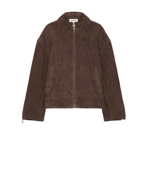 GRLFRND Brown Alek Suede Jacket