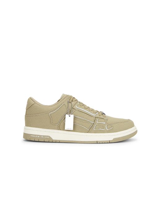 Amiri Green Chunky Canvas Skeleton Low-top Sneakers for men