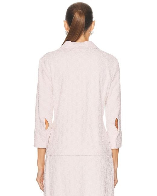 Jil Sander White 3D Flower Top