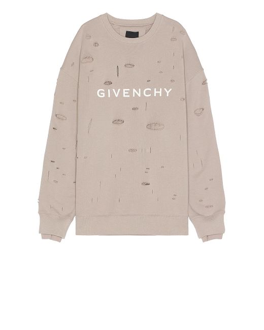Givenchy Natural Oversized Hole Sweater for men