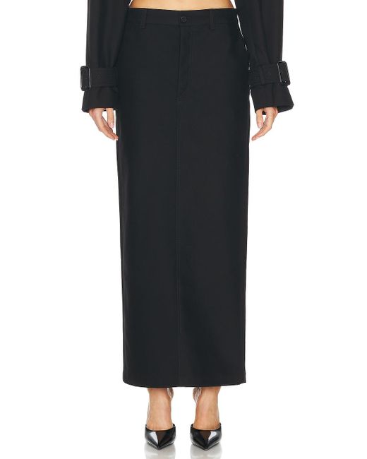 Wardrobe NYC Black Drill Column Skirt