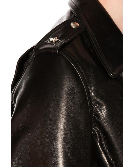 Schott Nyc Black Pebbled Moto Jacket for men