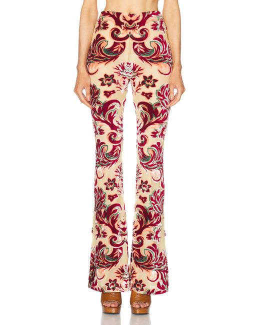 Etro Red Flare Trouser