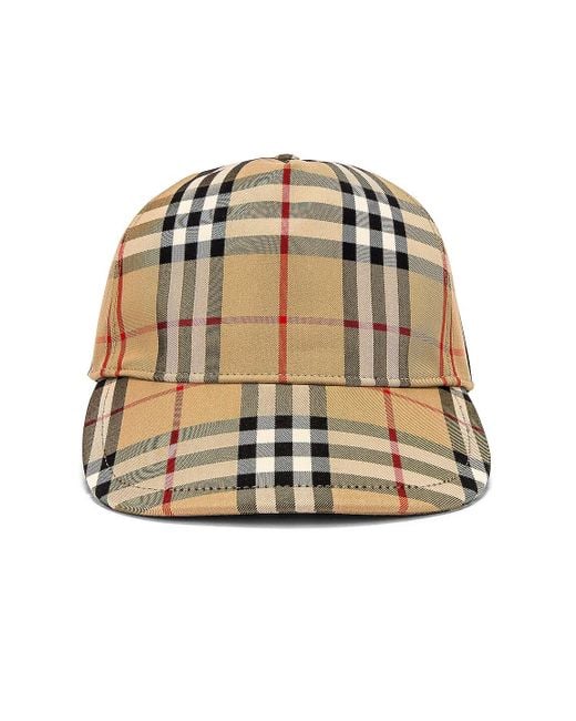 Burberry Leather Check Cap for Men - Save 34% | Lyst