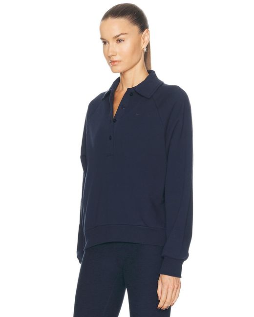 The Upside Blue Collared Ele Polo Top