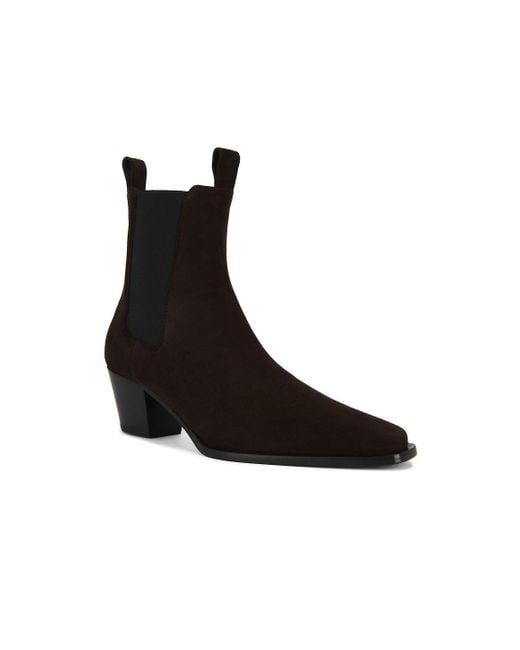 Totême  Black Suede City Boot