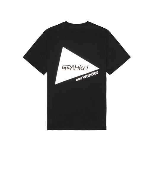 Gramicci Black X And Wander Backprint Tee for men