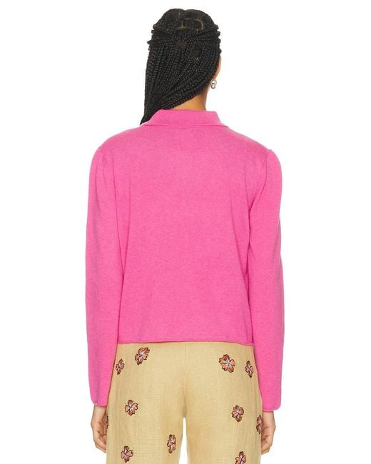 Bode Pink Lodge Cardigan