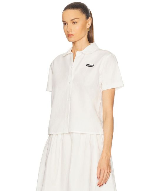 Miu Miu White Button Up Top
