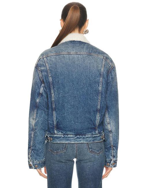 R13 Blue Bib Trucker Jacket