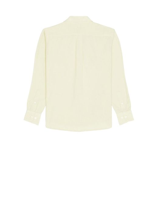 Norse Projects White Algot Relaxed Cotton Linen Shirt for men