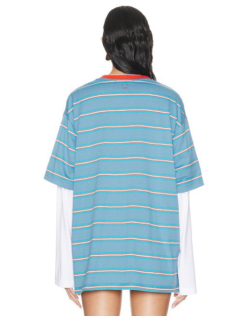 Acne Blue Stripe Face Shirt
