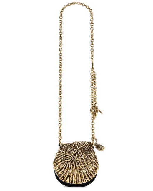 Chloé Mini Shell Flap Bag in Metallic | Lyst