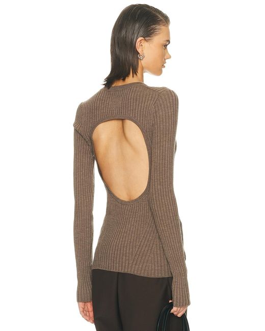 Helmut Lang Multicolor Open Back Ribbed Top