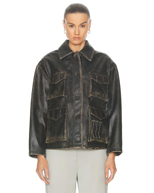 Golden Goose Deluxe Brand Black Journey Nappa Leather Jacket