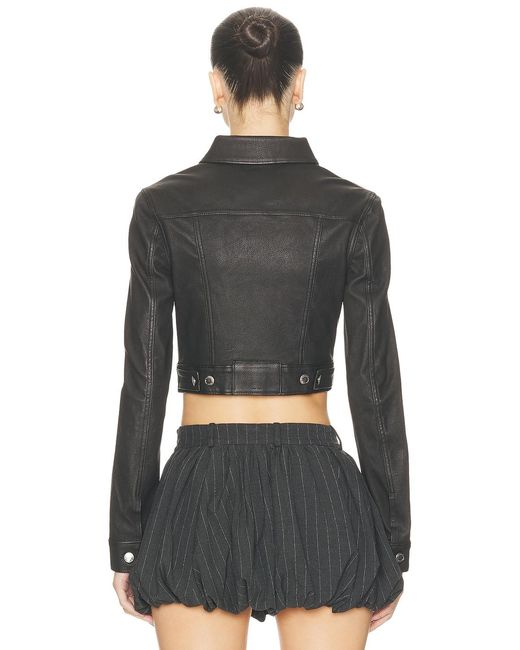 Alexander Wang Black Shrunken Trucker Jacket
