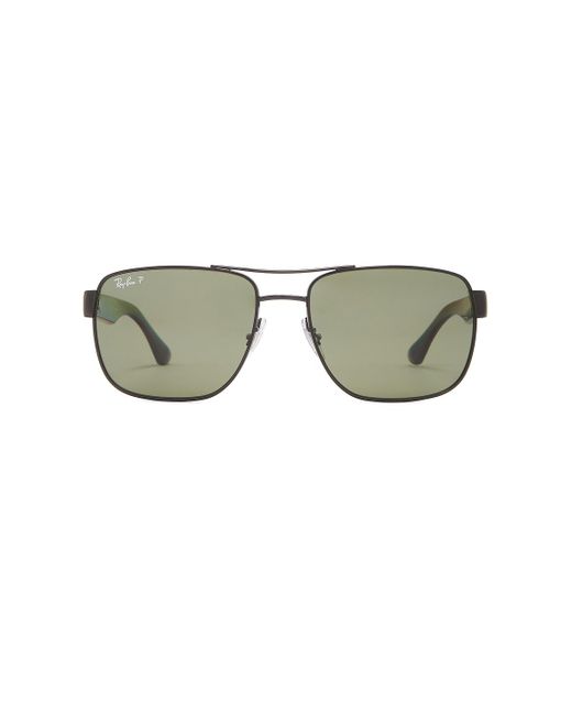 Ray-Ban Green Square Sunglasses for men