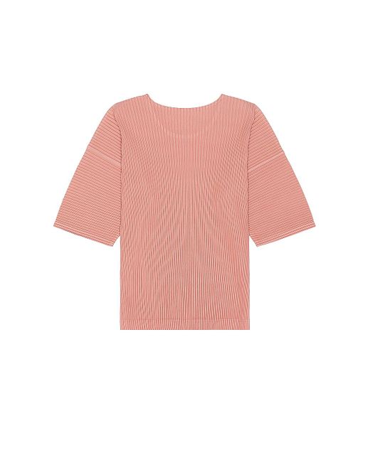 Homme Plissé Issey Miyake Pink Pleated T-shirt for men