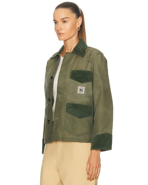Bode Green Waxed Craft Jacket