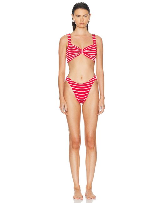 Hunza G Red Bonnie Bikini Set