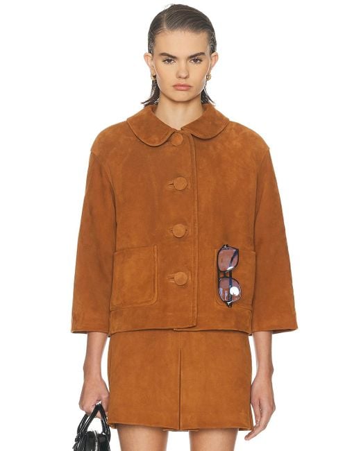 Marc Jacobs Brown Suede Doll Jacket