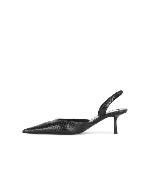 Saint Laurent White Marida Python Slingback Pump