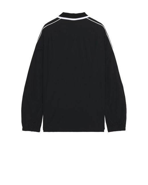 TAKAHIROMIYASHITA The Soloist Black Back Gusset Sleeve Polo Collar Football Shirt for men