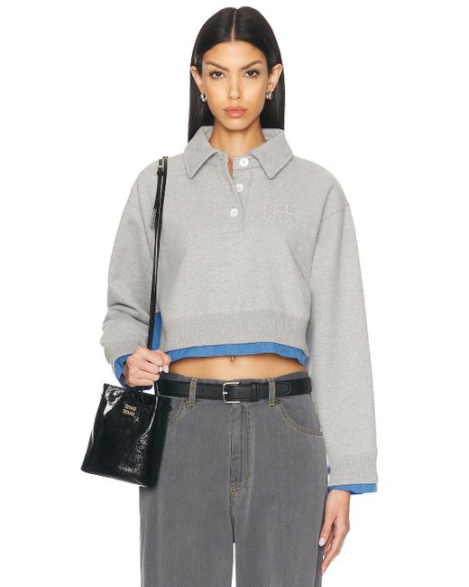 Miu Miu Gray Polo Sweatshirt